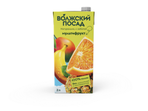 Сок Волжский Посад 2л Мультифрукт 1/6