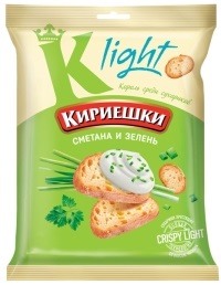 Сухарики Кириешки Лайт СМЕТАНА ЗЕЛЕНЬ 80 гр БС525 1/22