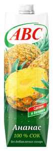 Сок АВС 1л Ананасовый нектар 1/12