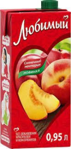 Сок Любимый  0.95 л Яблоко-Персик-Нектарин Солнечный Нектарин  1/12