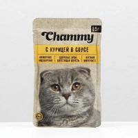 Чамми 85гр для КОШЕК с курицей в соусе 1/25