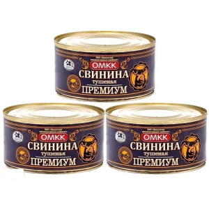 Свинина туш ГОСТ ОМКК 98,5% мяса Премиум БЕЛАРУСЬ 325 гр ключ 1/36