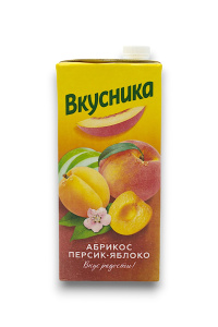 Сок Вкусника 0,95л напиток Яблоко-Персик-Абрикос 1/12