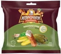 Сухарики 3 корочки МАЛОСОЛЬНЫЕ ОГУРЦЫ С СОУСОМ ТАР-ТАР 60гр ПС302 1/30