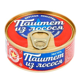 Паштет Вкусные Консервы  из Лосося 100 гр ж/б 1/14   №618