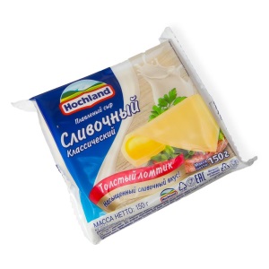 Сыр Хохланд 150гр ПЛАСТИК сливочный классический Толстый ломтик 1/9