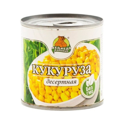 Кукуруза Медведь Любимый десертная ж/б 212 мл 1/24