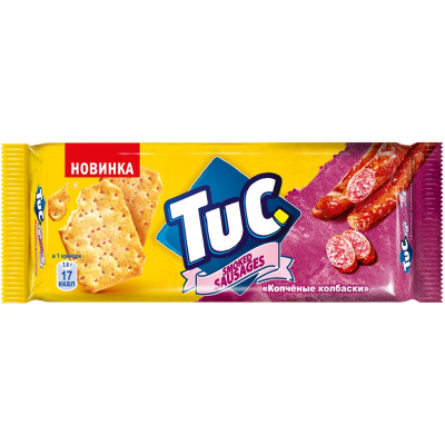 Крекер фас.100 гр.Тук копченые колбаски  1/24